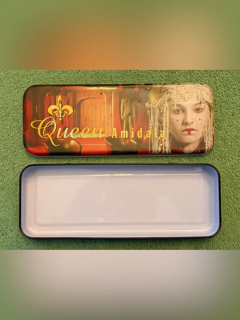 Vintage Star Wars Episode I Queen Amidala Metal Pencil Case Tin (1999)